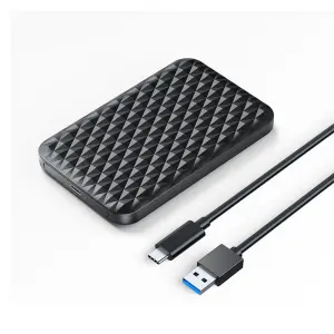 ORICO 2.5 INCH HARD DRIVE ENCLOSURE USB 3.1 GEN2 TYPE C BLACK TOOL FREE FOR 7/9.5MM SSD/HDD SUPPORT UASP COMPATIBLE SEAGATE WD SAMSUNG :