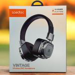 PORODO SOUNDTEC VINTAGE WIRELESS ENC HEADPHONES, BT 5.3, MICRO SD, 13H PLAYTIME