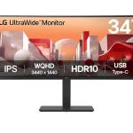 LG 34BA75QE-B 34-INCH ULTRAWIDE QHD CURVED MONITOR WITH USB-C, HDR10, SPEAKERS, AND ETHERNET