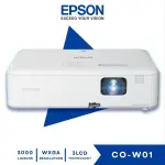 EPSON EPIQVISION FLEX CO-W01 WXGA 3LCD PORTABLE PROJECTOR — BRIGHT 3000 LUMENS