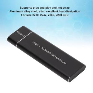M.2 NVME TO USB 3.1 TYPE-C GEN2 10GBPS ENCLOSURE PCI-E SSD EXTERNAL DRIVE BOX M-KEY SSD TO USB-C ADAPTER.