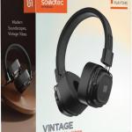 PORODO SOUNDTEC VINTAGE WIRELESS ENC HEADPHONES, BT 5.3, MICRO SD, 13H PLAYTIME
