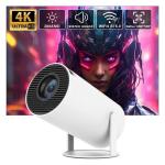 PORTABLE 4K-COMPATIBLE SMART PROJECTOR — 1080P ANDROID 11, WI-FI 6