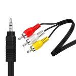 3.5MM TO 3 RCA AV CABLE | COMPOSITE VIDEO & STEREO
