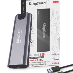 KINGDATA M.2 NVME ENCLOSURE TOOL-FREE 10GBPS M2 SSD ENCLOSURE USB-C TO USB 3.1 ORIGINAL