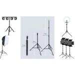 8806 ADJUSTABLE LIGHT STAND TRIPOD | 210CM ALUMINUM STUDIO LIGHTING STAND