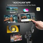 AOCHUAN 3-AXIS SMARTPHONE GIMBAL WITH RGB MAGNETIC FILL LIGHT