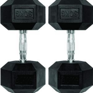 PAIR OF 30 KG HEX DUMBBELL — HEAVY-DUTY STRENGTH TRAINING