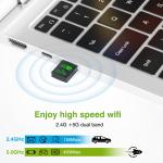 USB WI-FI & BLUETOOTH ADAPTER AC600 – DUAL BAND 2.4/5GHZ 600MBPS WIRELESS DONGLE WITH BLUETOOTH 5.0