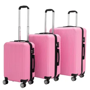 3PCS SET PLASTIC TRAVEL SUIT CASES