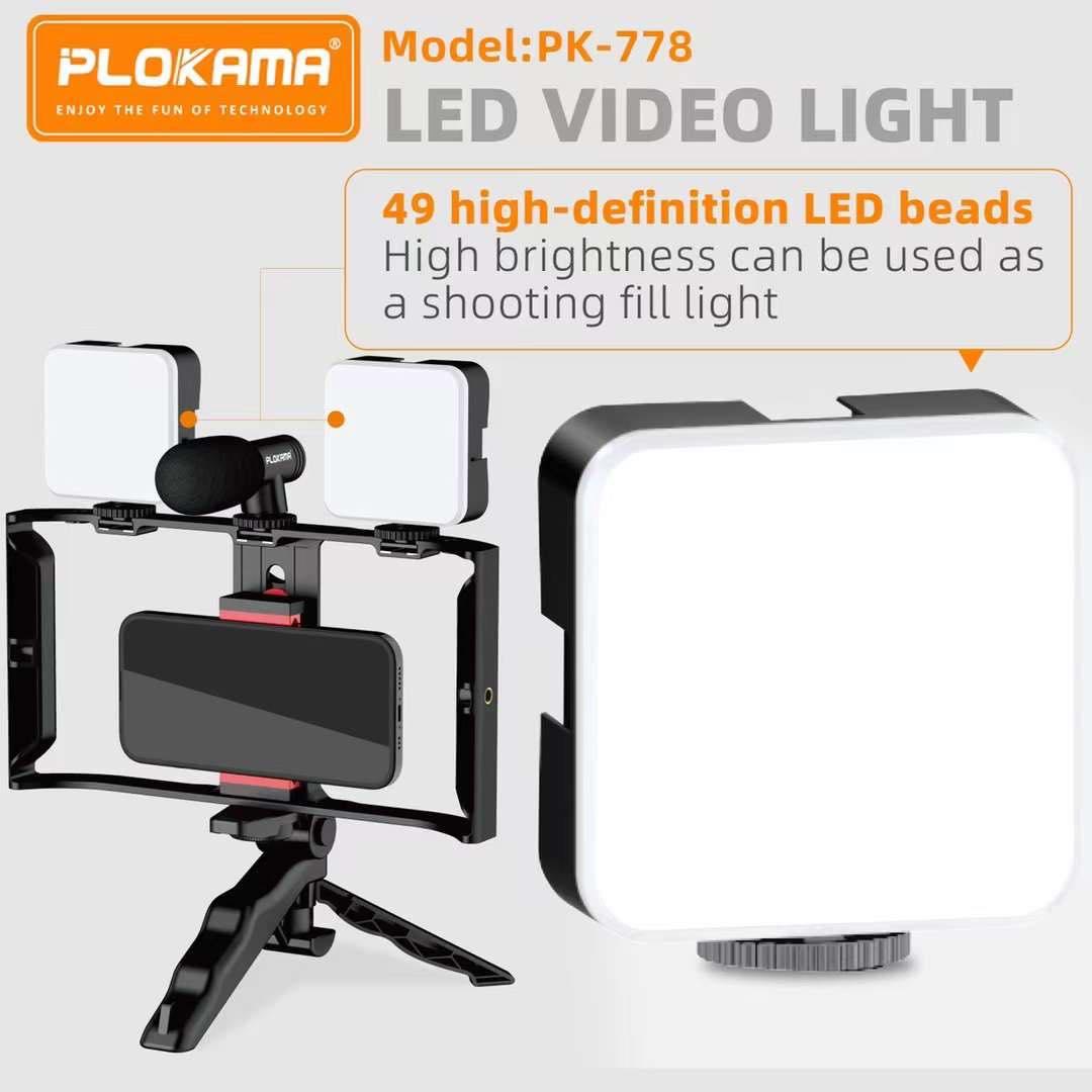 AY-49X VLOGGING KIT | 2 LED LIGHTS & MICROPHONE
