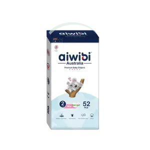 AIWIBI BABY DIAPERS 2-6KG (52PCS) – SOFT, ABSORBENT & LEAKPROOF