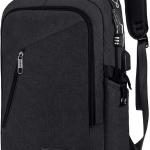 SLIM LAPTOP BACKPACK, ANTI THEFT BACKPACK WITH USB CHARGING PORT, TRAVEL DURABLE