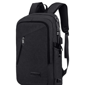 SLIM LAPTOP BACKPACK, ANTI THEFT BACKPACK WITH USB CHARGING PORT, TRAVEL DURABLE