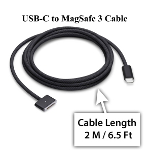 USB-C TO MAGSAFE 3 CABLE (2M) – SPACE BLACK FAST CHARGING CABLE FOR MACBOOK