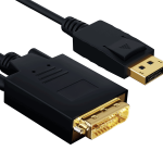 HIGH-QUALITY GOLD PLATED DISPLAYPORT TO DVI MALE TO MALE