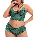 STRAPPY BRA AND PANTY UNDERWEAR SETS BLACK LACE LINGERIE SET FOR WOMEN