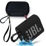 JBL GO 3 WATERPROOF ULTRA-PORTABLE SPEAKER BUNDLE – IP67, 5-HOUR PLAYTIME, MEGEN CASE (BLACK)
