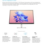 HP U32 31.5-INCH 3840 X 2160P 4K UHD 16:9 60HZ 4MS IPS HDR MONITOR