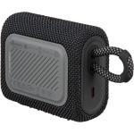 JBL GO 3 WATERPROOF ULTRA-PORTABLE SPEAKER BUNDLE – IP67, 5-HOUR PLAYTIME, MEGEN CASE (BLACK)