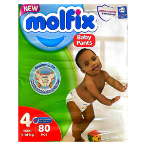 MOLFIX BABY NAPPY PANTS MAXI SIZE 4 9-14KG (80 PACK)