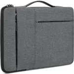 15.6″ LAPTOP SLEEVE – DARK GRAY NYLON, WATERPROOF & SHOCK-ABSORBING PROTECTIVE CASE