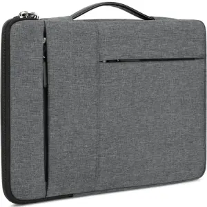 15.6″ LAPTOP SLEEVE – DARK GRAY NYLON, WATERPROOF & SHOCK-ABSORBING PROTECTIVE CASE