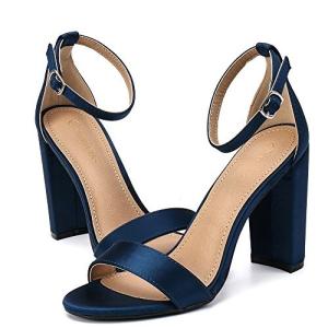 Moda Chics Women’s High Chunky Block Heel Pump Dress Sandals