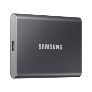 SAMSUNG METALIC GRAY EXTERNAL SSD DRIVE ENCLOSURE WITH TYPE-C