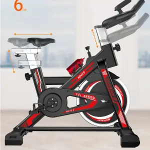 EXERCISE SPIN BIKE — SILENT BELT INDOOR CYCLING BIKE FOR HOME GYM
