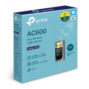 TP-LINK ARCHER T2U AC600 DUAL BAND USB WI-FI ADAPTER – 433 MBPS (5 GHZ) + 150 MBPS