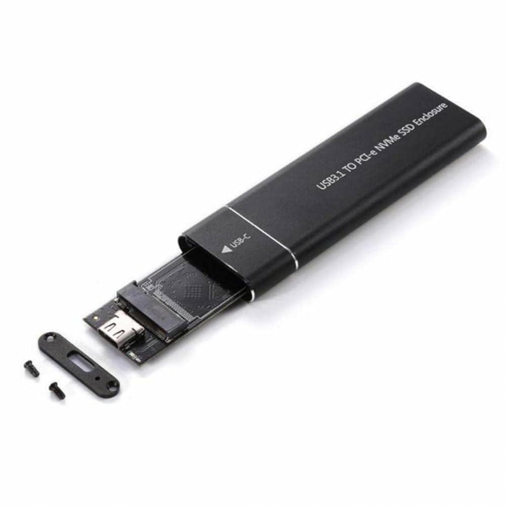 M.2 NVME TO USB 3.1 TYPE-C GEN2 10GBPS ENCLOSURE PCI-E SSD EXTERNAL DRIVE BOX M-KEY SSD TO USB-C ADAPTER.